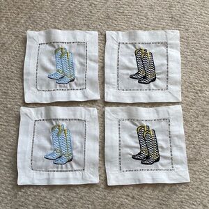 Woven boot cocktail napkins!